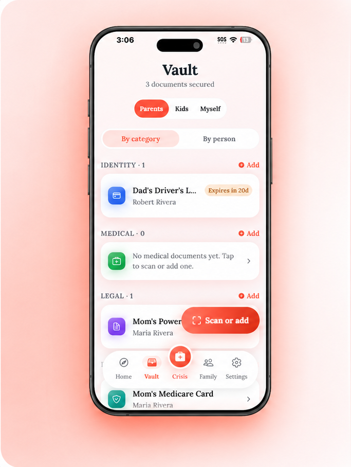 Bearing Life vault screen
